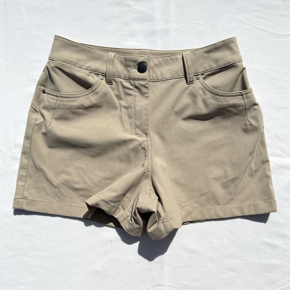 Lululemon City Sleek Shorts Womens 25 Trench Khaki